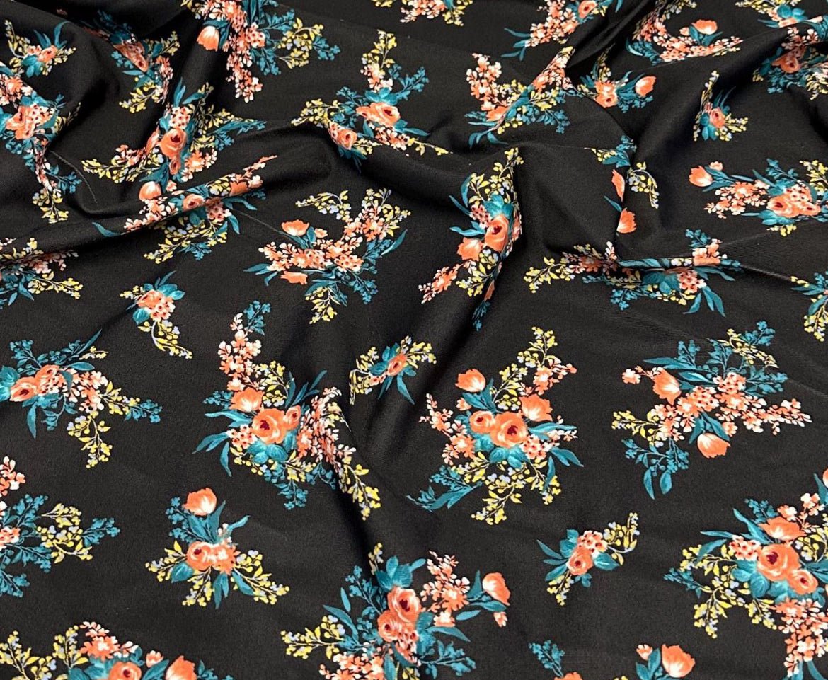 Cutout Thong One Piece - Black + Floral Rose - GrlFriday Shop