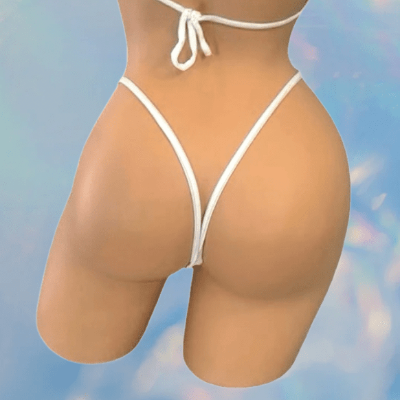 V - Back Thong - White - GrlFriday Shop