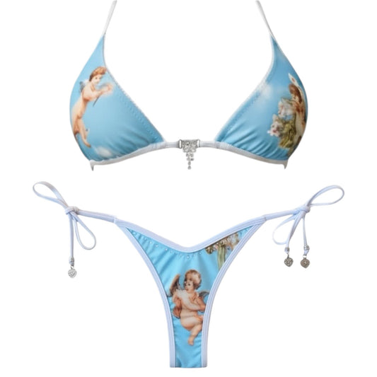 Angel Cherub Bikini with Rhinestone Charms - GrlFriday Shop