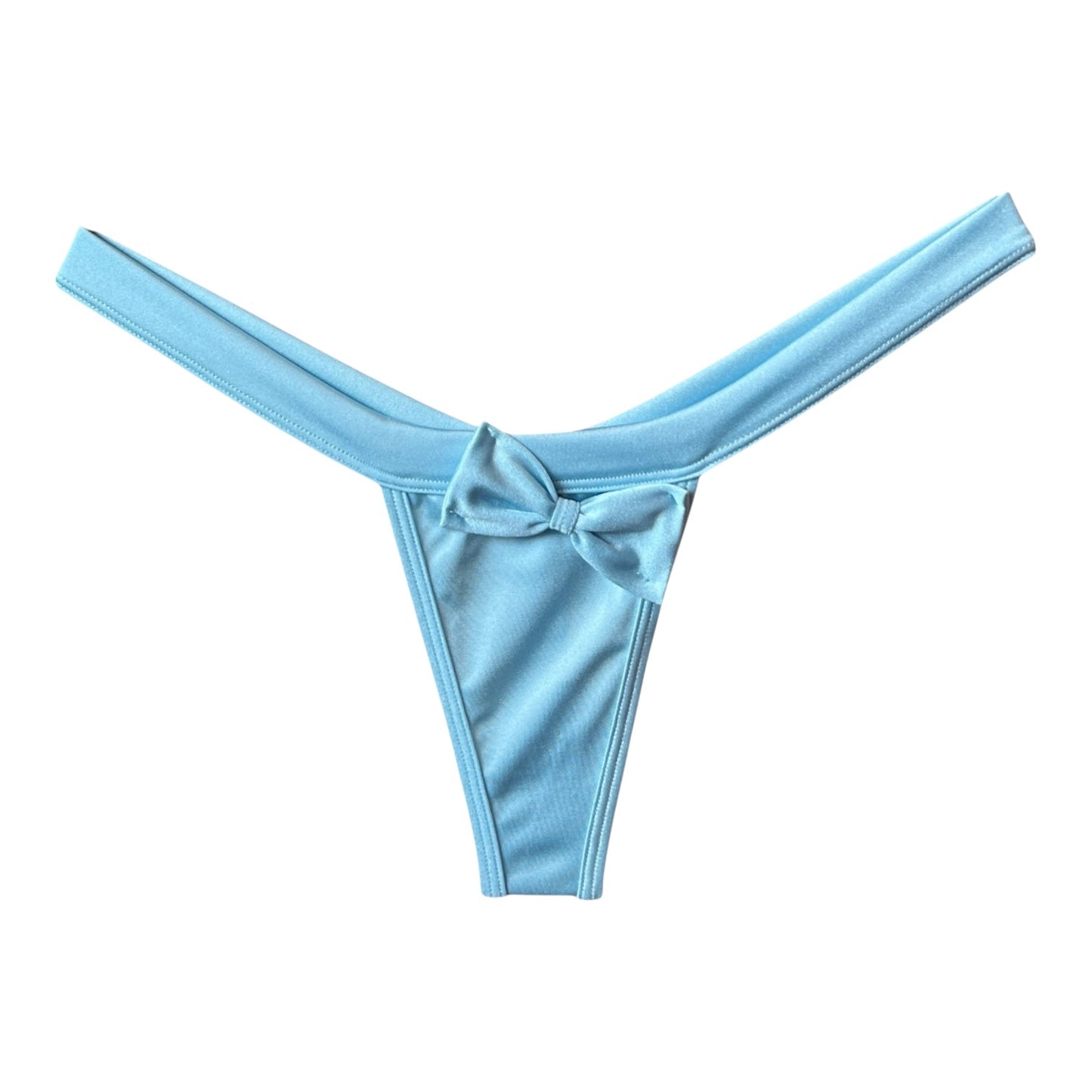 Baby Blue Bow Dance Thong - GrlFriday Shop
