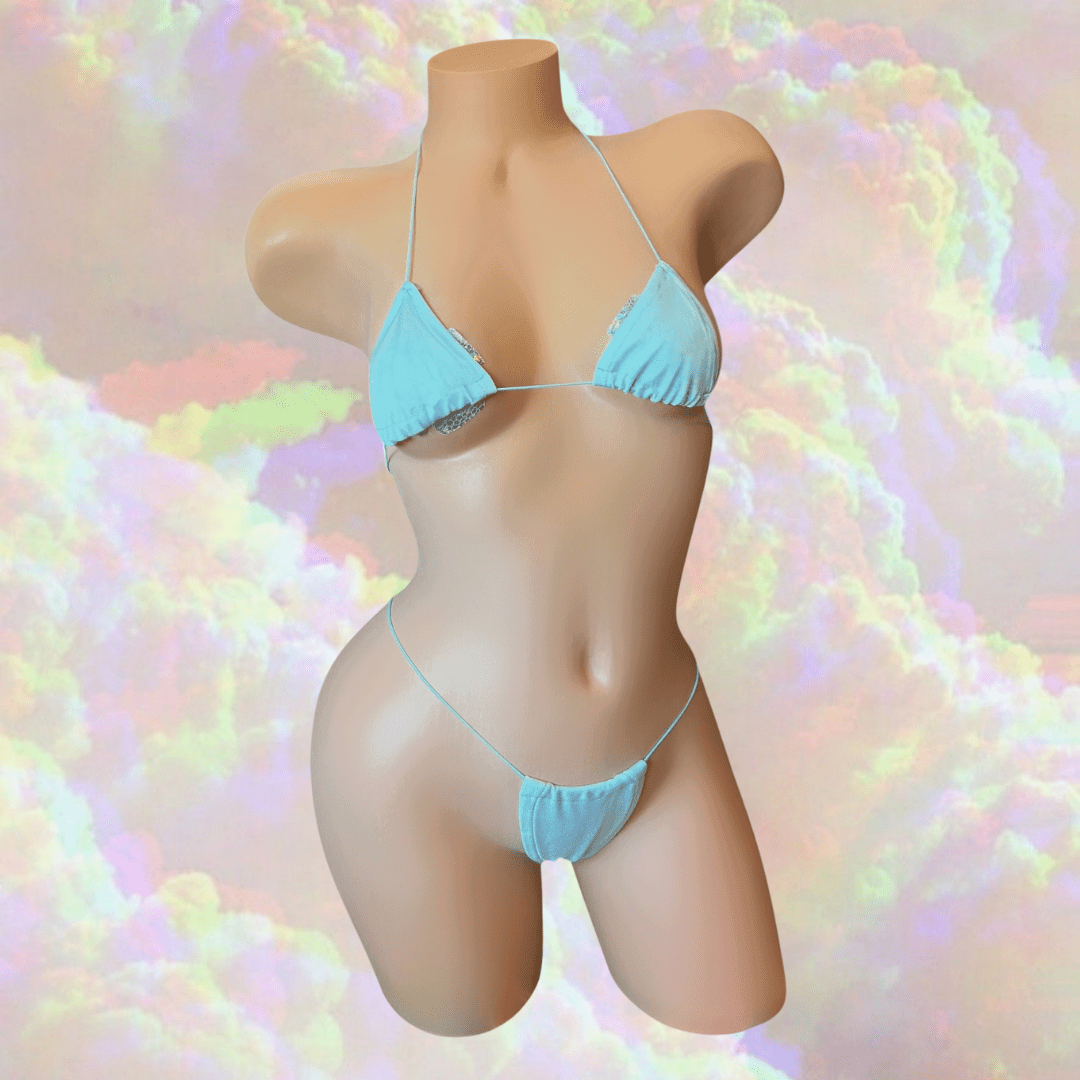 Baby Blue Microkini Set - GrlFriday Shop