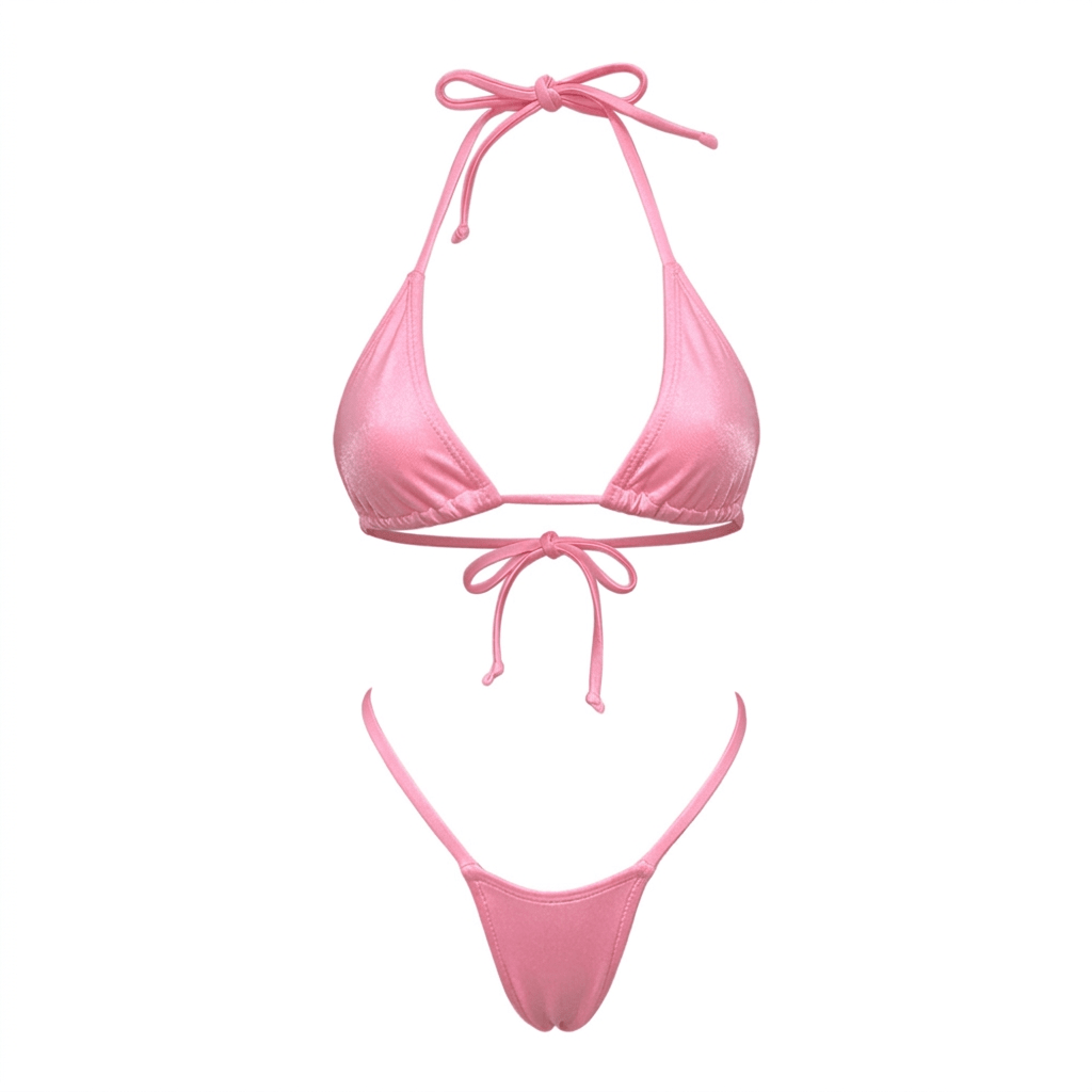 Baby Pink G String Thong Mini Tri - Kini Set - GrlFriday Shop