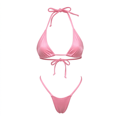 Baby Pink G String Thong Mini Tri - Kini Set - GrlFriday Shop