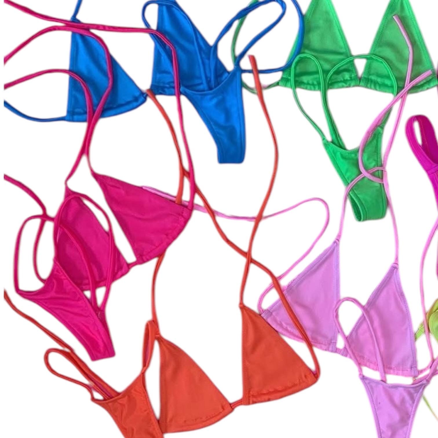 Baby Pink G String Thong Mini Tri - Kini Set - GrlFriday Shop