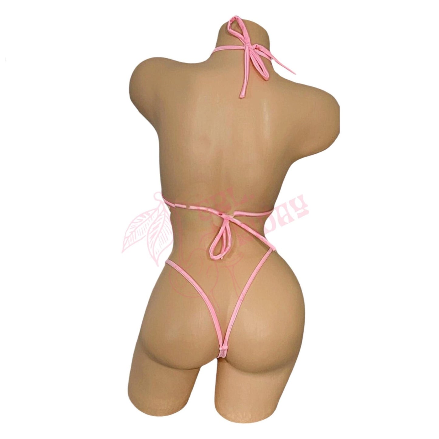 Baby Pink G String Thong Mini Tri - Kini Set - GrlFriday Shop
