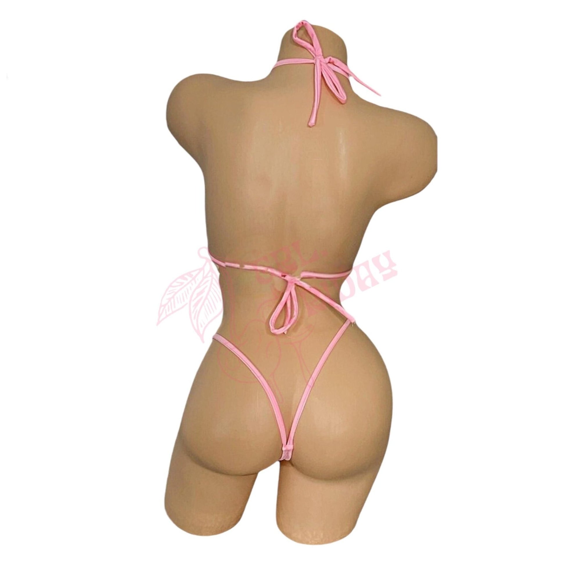 Baby Pink G String Thong Mini Tri - Kini Set - GrlFriday Shop