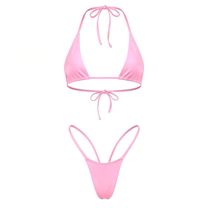 Baby Pink G String Thong Mini Tri - Kini Set - GrlFriday Shop
