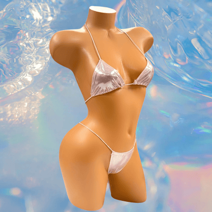 Baby Pink Holographic Microkini Set - GrlFriday Shop