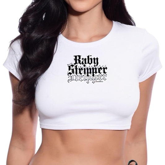 Baby Stripper Cropped Baby Tee - GrlFriday Shop