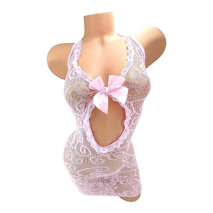 Ballet Pink Halter Dress with Bow - GrlFriday Shop