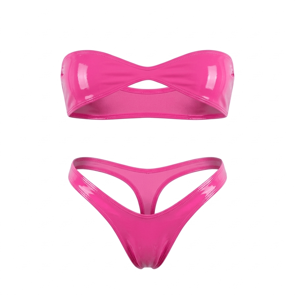 Barbie Pink Latex Faux Leather Nanokini Microkini - GrlFriday Shop