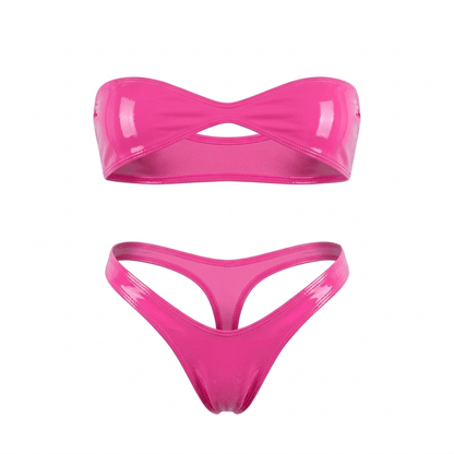 Barbie Pink Latex Faux Leather Nanokini Microkini - GrlFriday Shop
