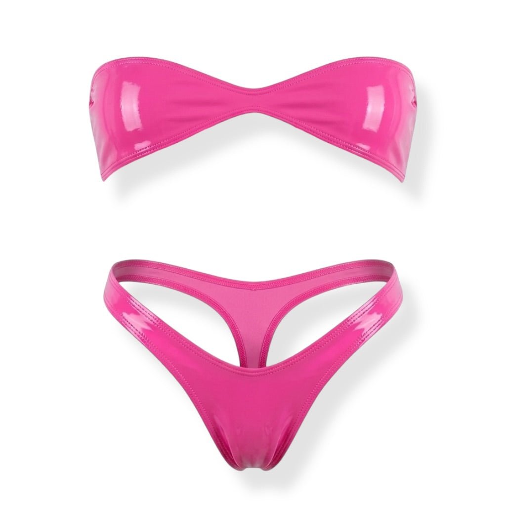 Barbie Pink Latex Faux Leather Nanokini Microkini - GrlFriday Shop