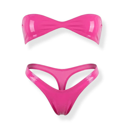 Barbie Pink Latex Faux Leather Nanokini Microkini - GrlFriday Shop