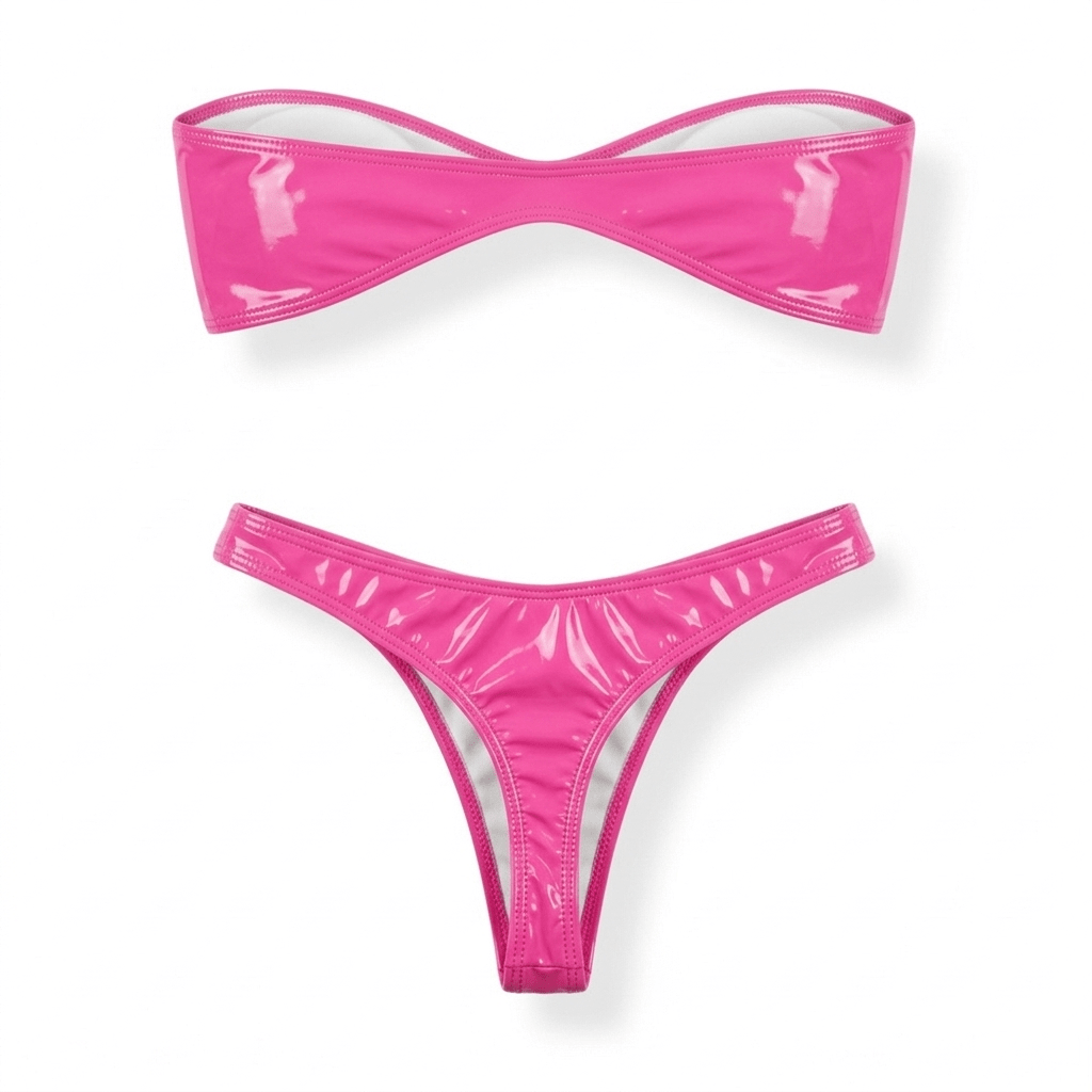 Barbie Pink Latex Faux Leather Nanokini Microkini - GrlFriday Shop