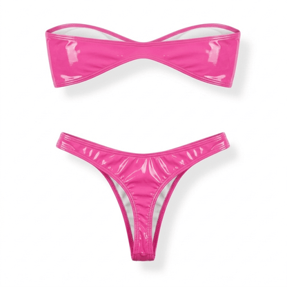 Barbie Pink Latex Faux Leather Nanokini Microkini - GrlFriday Shop