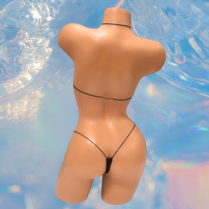 Black Faux Leather Microkini Set - GrlFriday Shop