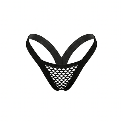 Black Fishnet Comfort Cut Thong Bikini Set - String Bikini - GrlFriday Shop