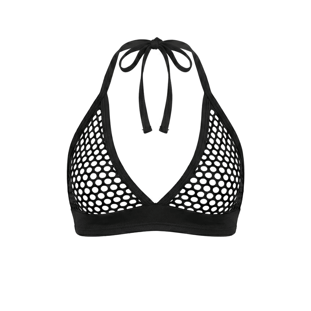 Black Fishnet Comfort Cut Thong Bikini Set - String Bikini - GrlFriday Shop