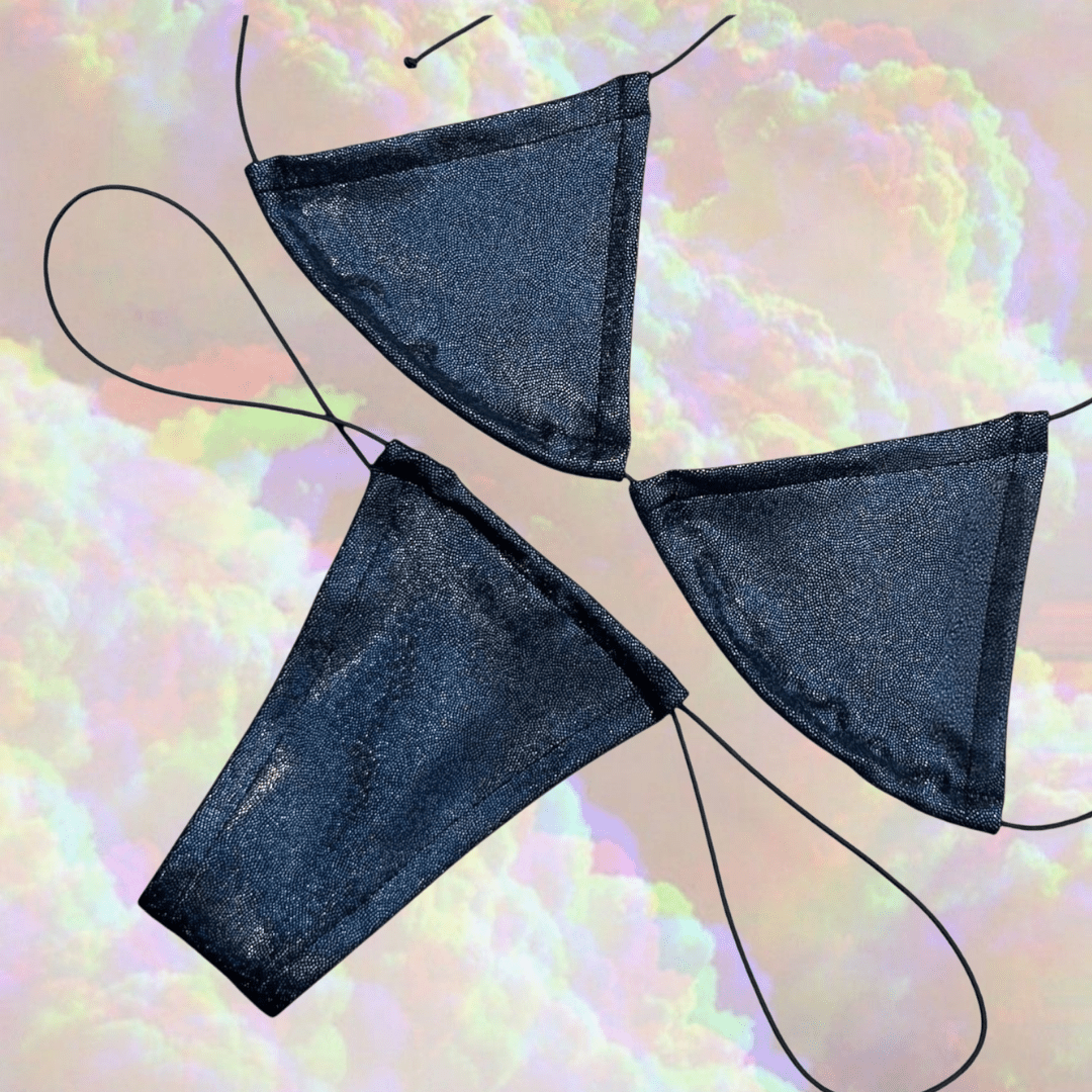 Black Holographic Microkini Set - GrlFriday Shop
