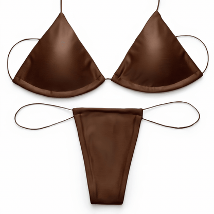 Chocolate Brown Microkini Set - GrlFriday Shop