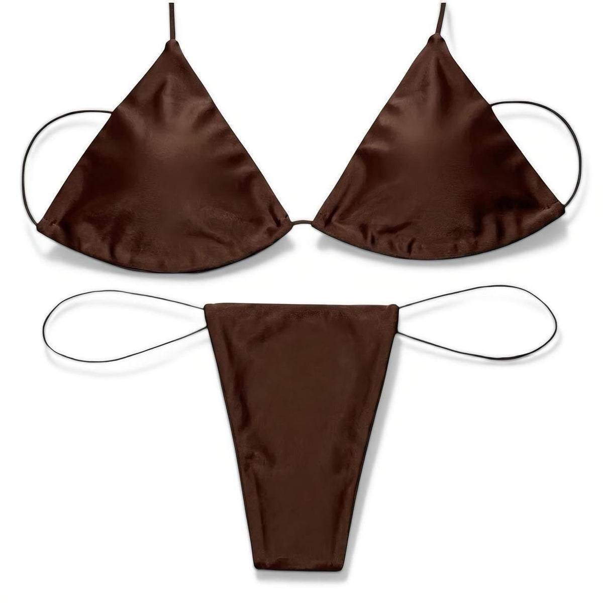 Chocolate Brown Microkini Set - GrlFriday Shop