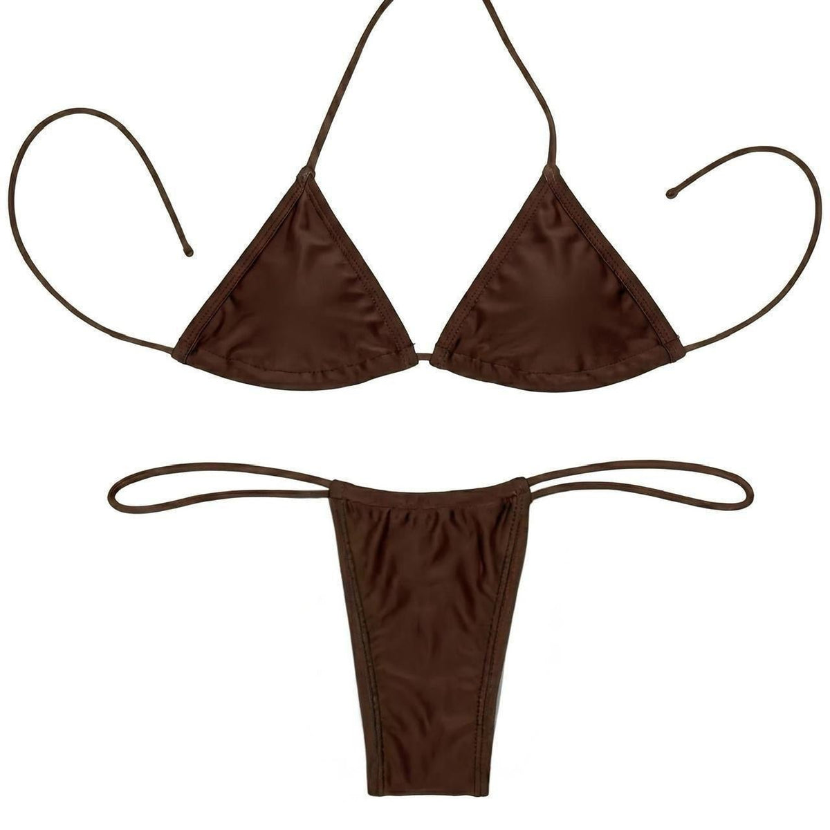 Chocolate Brown Microkini Set - GrlFriday Shop