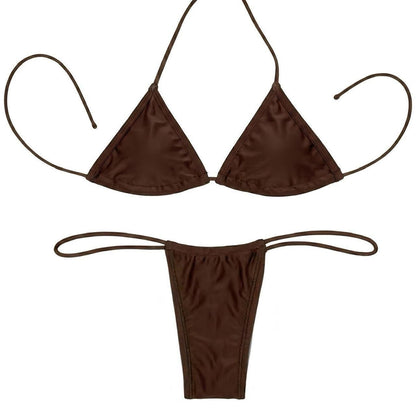 Chocolate Brown Microkini Set - GrlFriday Shop