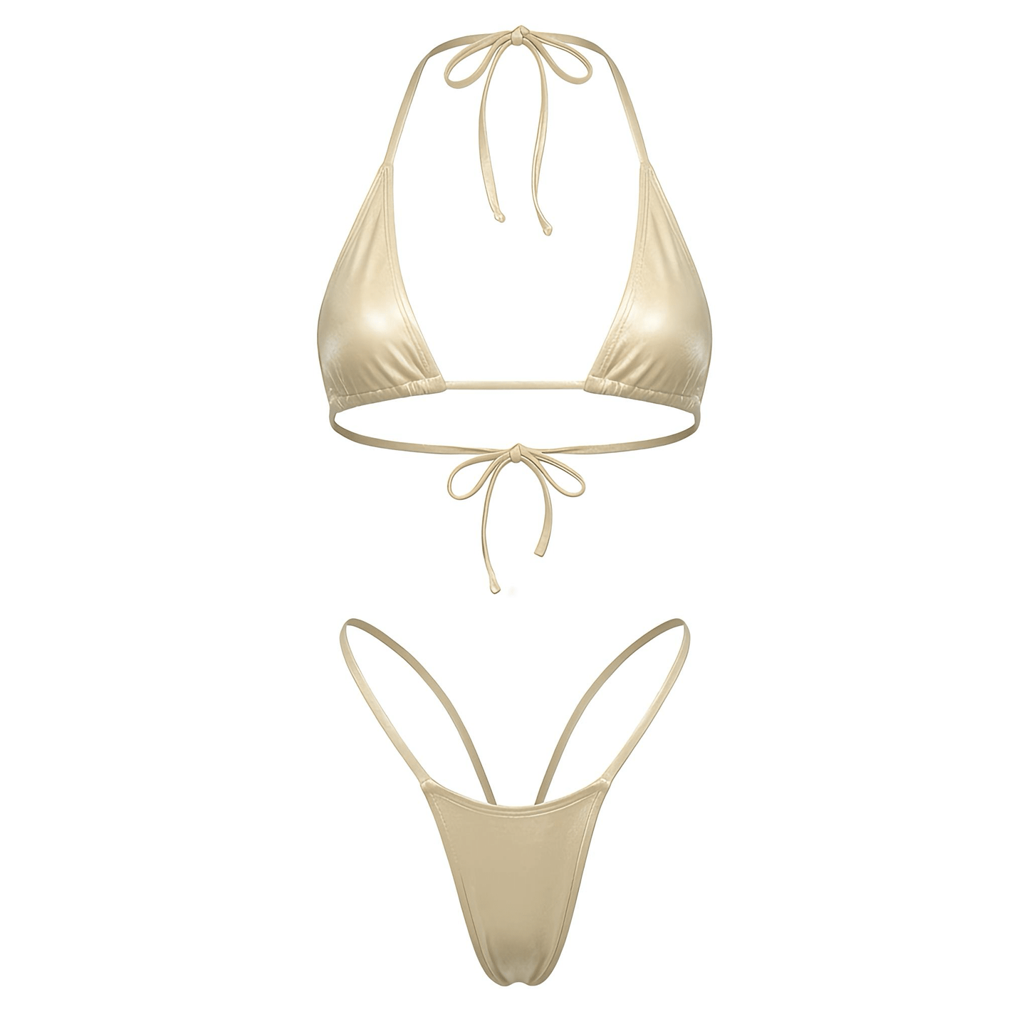 Coffee Tan G String Thong Mini Tri - Kini Set - GrlFriday Shop