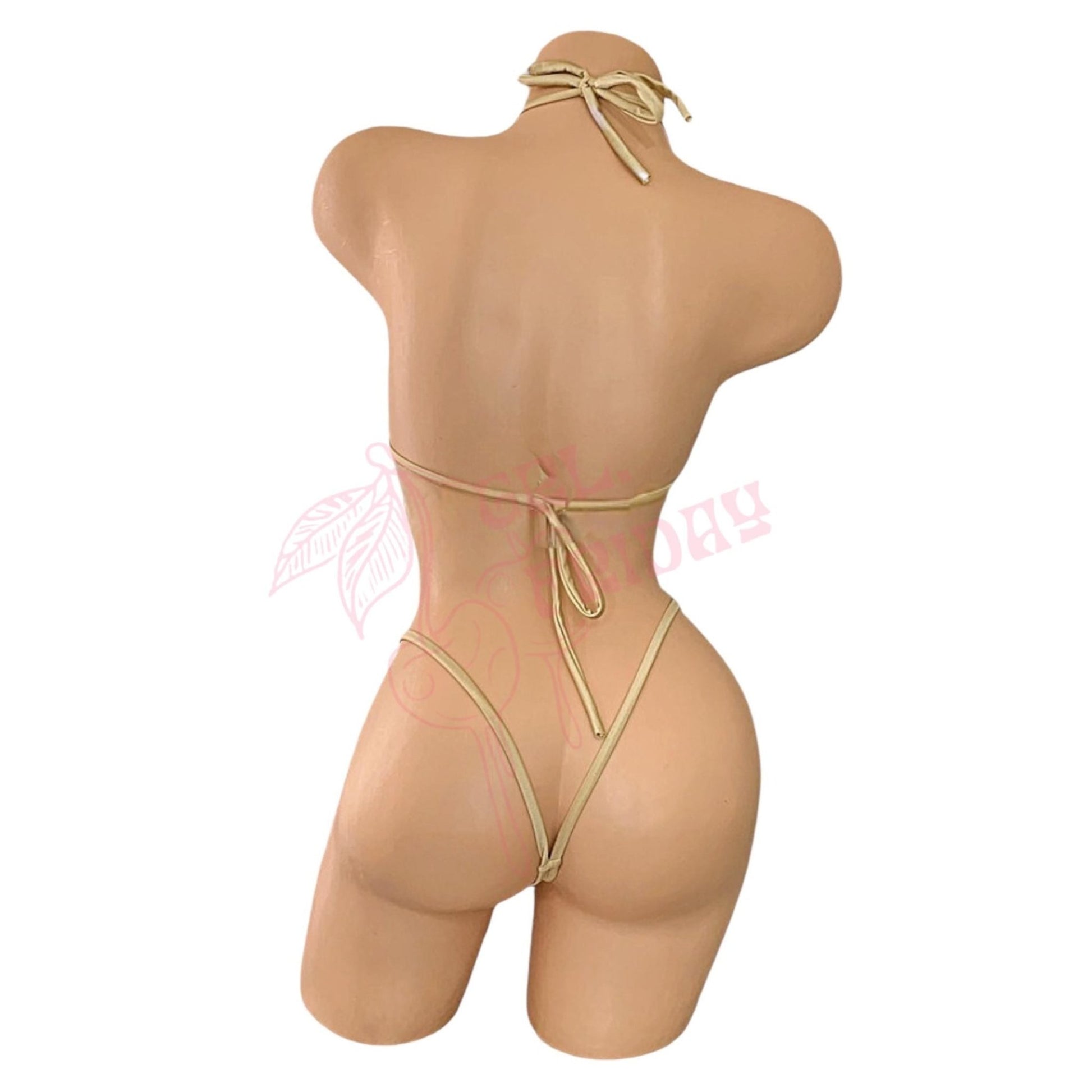 Coffee Tan G String Thong Mini Tri - Kini Set - GrlFriday Shop