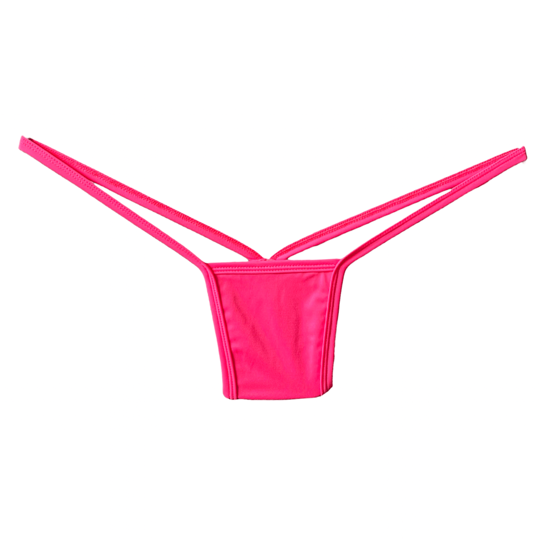 Coral Micro G String Thong Tri - Kini Set - GrlFriday Shop