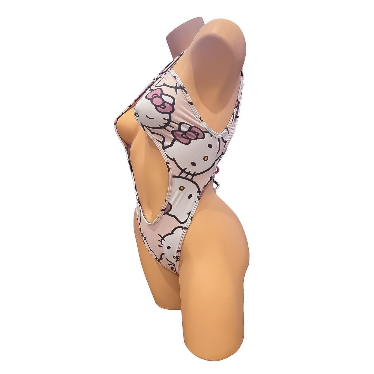 Criss - Cross Thong Monokini - Hello Kitty Sanrio Pastel Pink - GrlFriday Shop