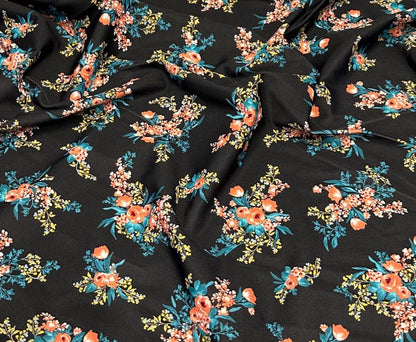 Cutout Thong One Piece - Black + Floral Rose - GrlFriday Shop