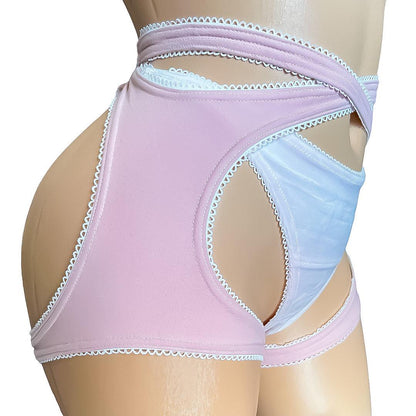 Dusty Rose Criss - Cross Garter Belt - GrlFriday Shop