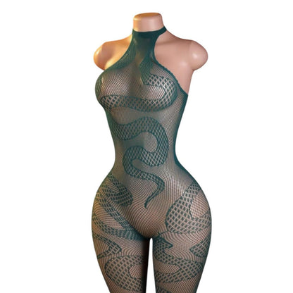 Green Snake Fishnet Bodystocking - GrlFriday Shop