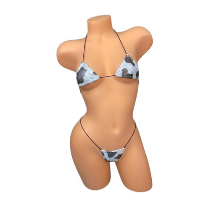 Holographic Cow Print Microkini Set - GrlFriday Shop