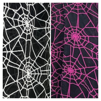 Hot Pink and Black Spider Web Micro Mini Kini - “Baby Girl” + Heart Charms - GrlFriday Shop