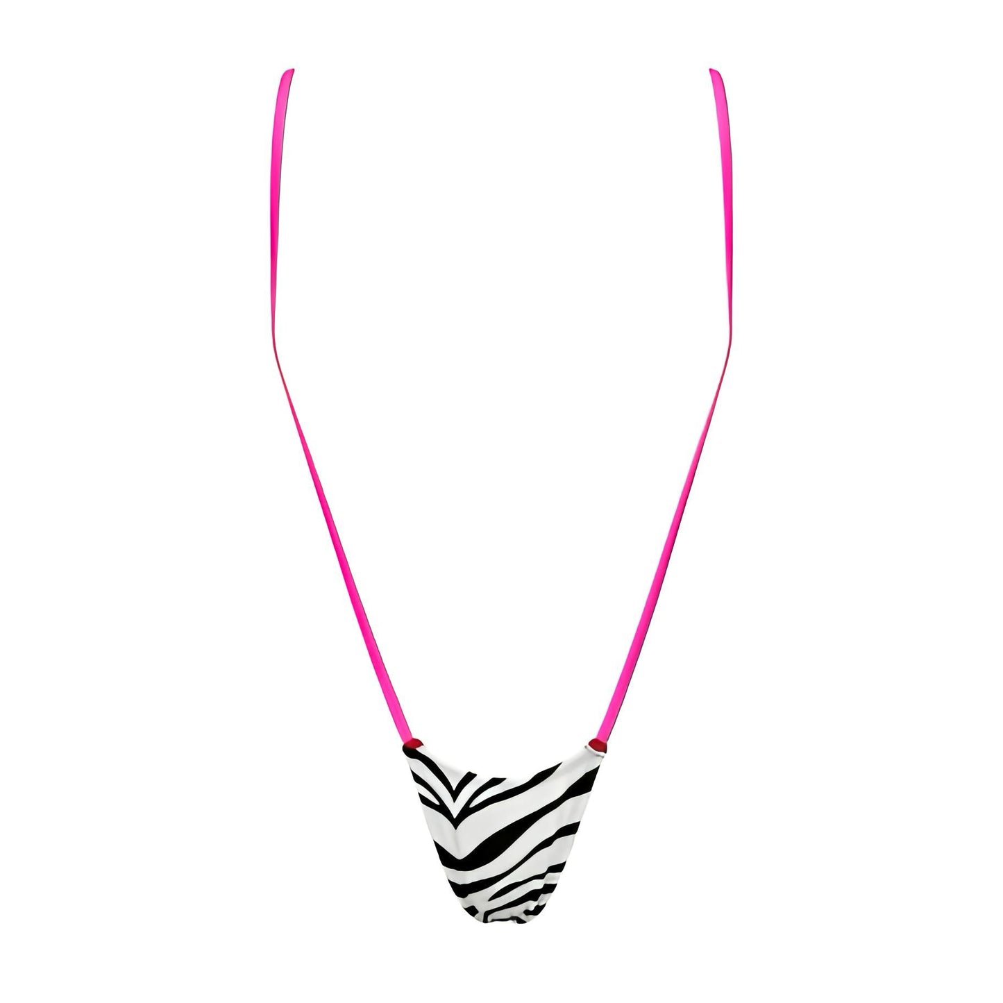 Hot Pink and Black + White Zebra Print Slingshot Micro Bikini - GrlFriday Shop