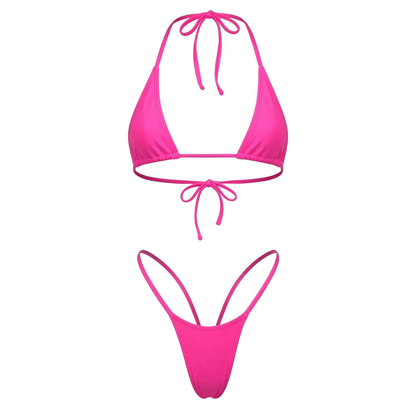 Hot Pink G String Thong Mini Tri - Kini Set - GrlFriday Shop