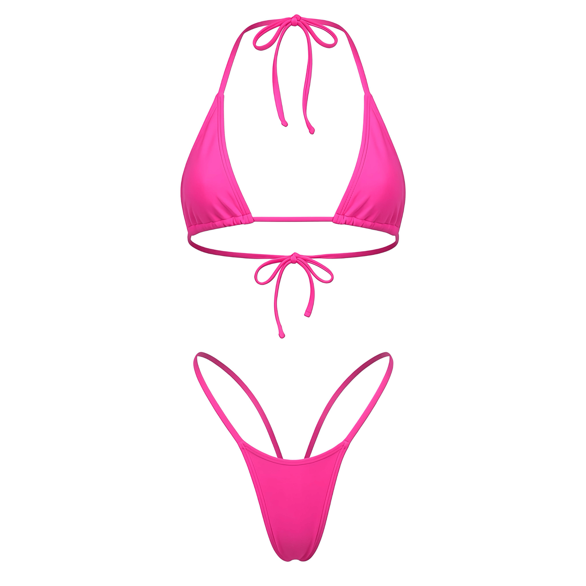 Hot Pink G String Thong Mini Tri - Kini Set - GrlFriday Shop