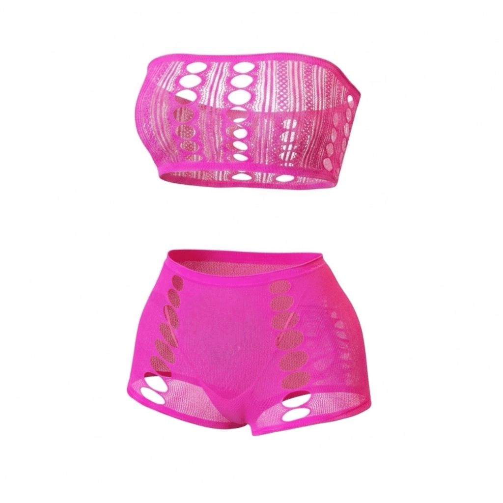 Hot Pink Mesh Short Set - GrlFriday Shop