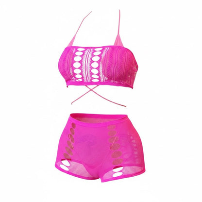 Hot Pink Mesh Short Set - GrlFriday Shop