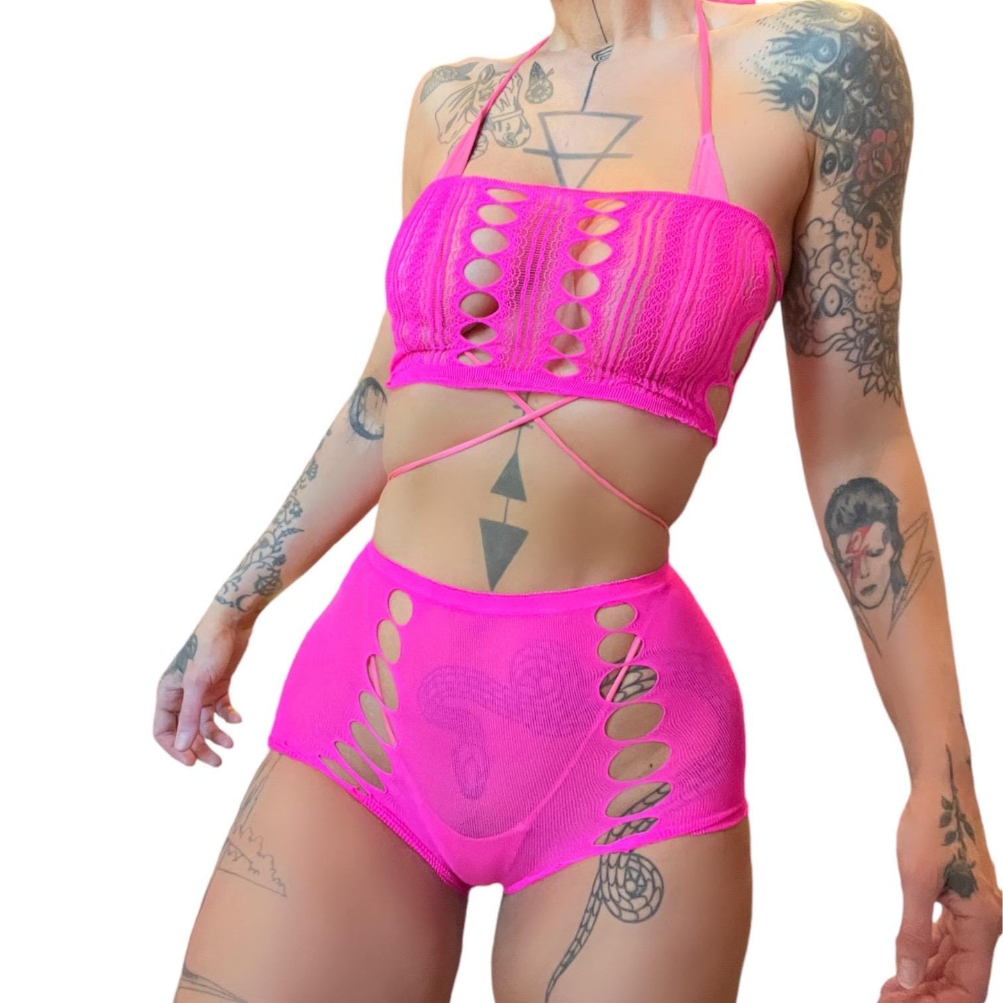 Hot Pink Mesh Short Set - GrlFriday Shop