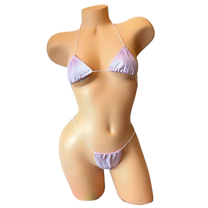 Lavender Holographic Microkini Set - GrlFriday Shop