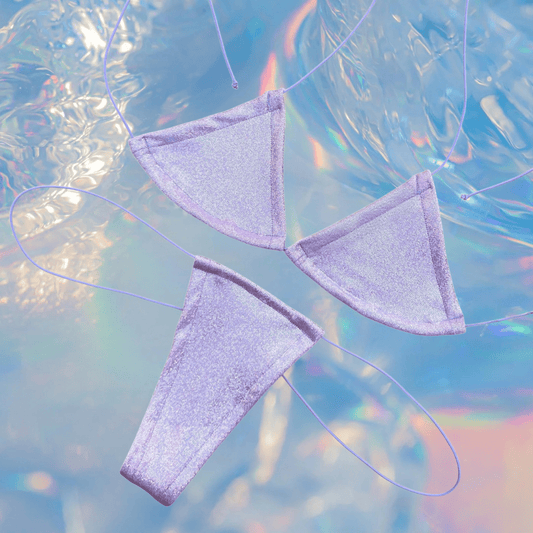 Lavender Holographic Microkini Set - GrlFriday Shop