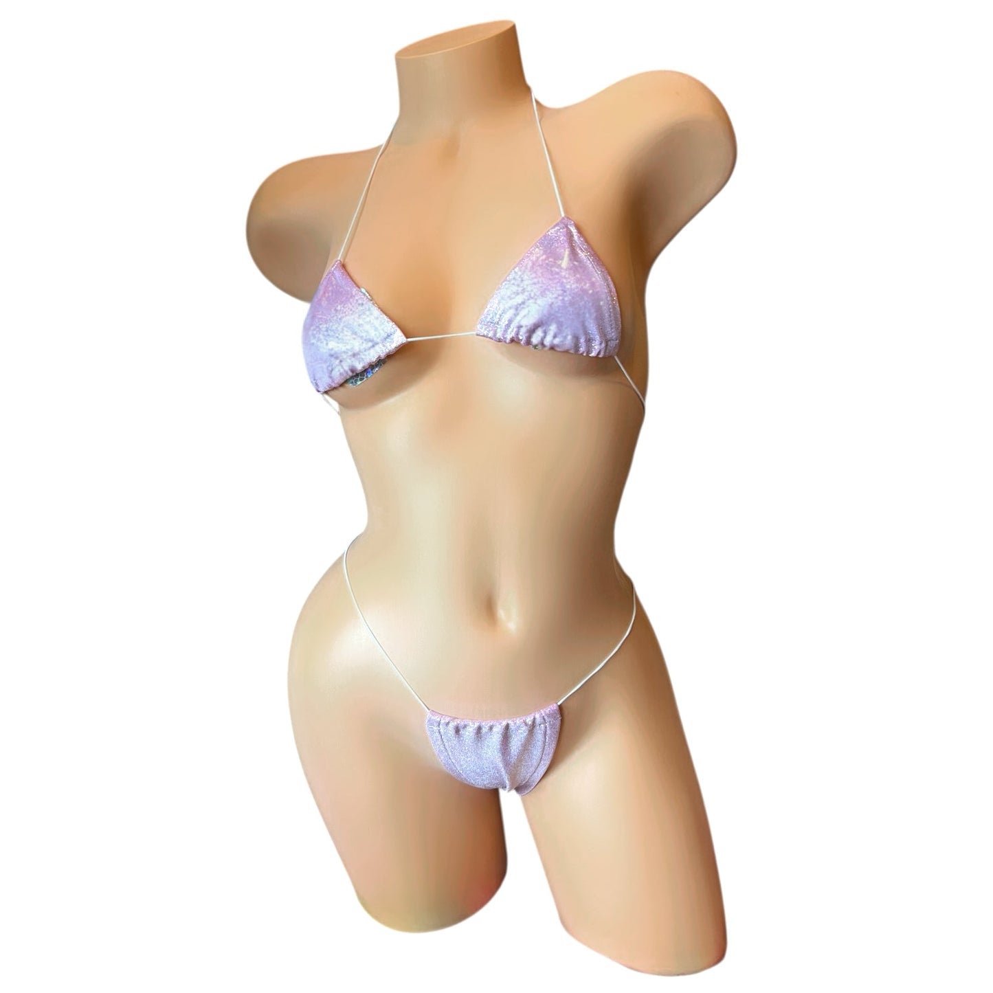 Lavender Holographic Microkini Set - GrlFriday Shop