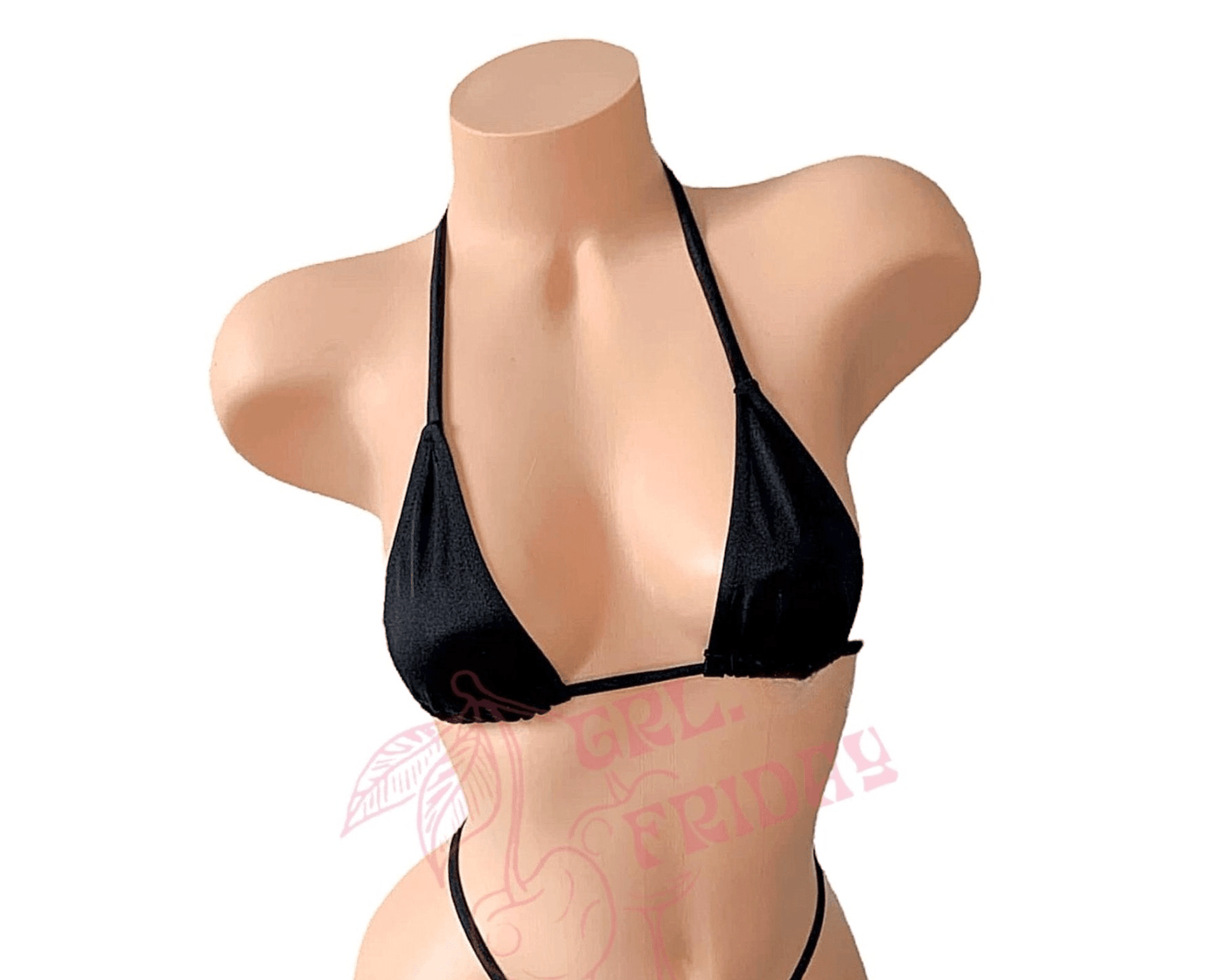 Mini Tri - Kini Top - Black - GrlFriday Shop