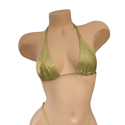 Mini Tri - Kini Top - Gold - GrlFriday Shop