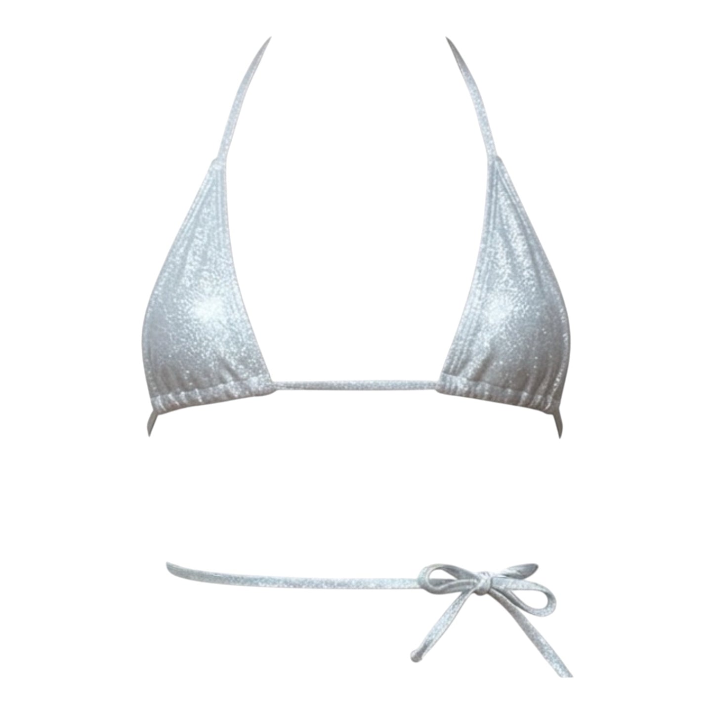 Mini Tri - Kini Top - Silver Holo - GrlFriday Shop