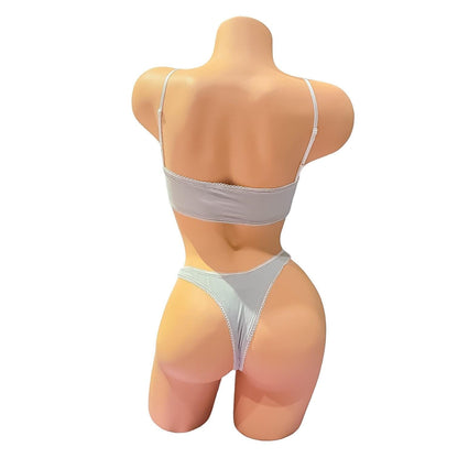Nanokini Lingerie Set | Light Grey - GrlFriday Shop